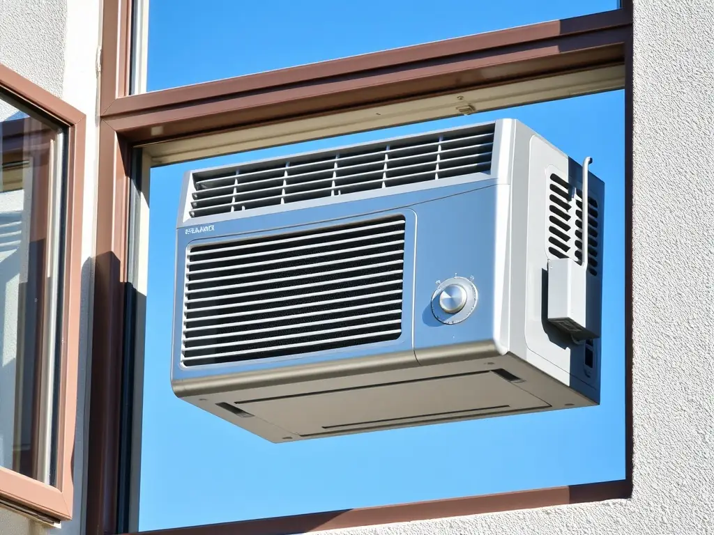 A modern GLACERA air conditioner unit installed in a home, showcasing its sleek design and energy-efficient features, with a focus on its North American certification.