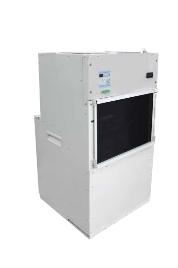 Large chassis vertical terminal heat pump