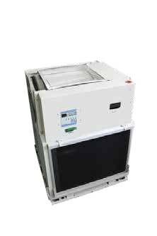 Small chassis vertical terminal heat pump